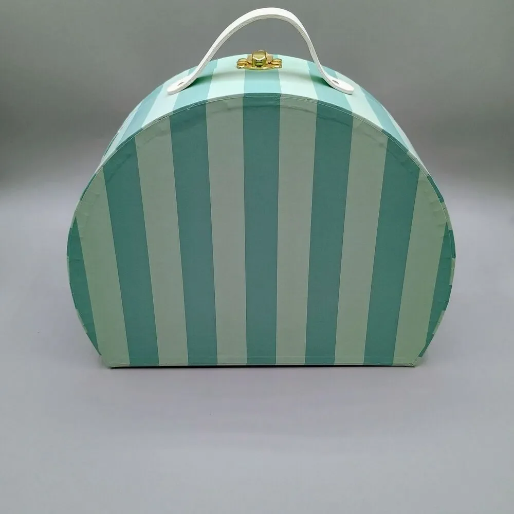 Small Novelty Suitcase Mint / Teal Stiped Target Bullseye Playground 2024